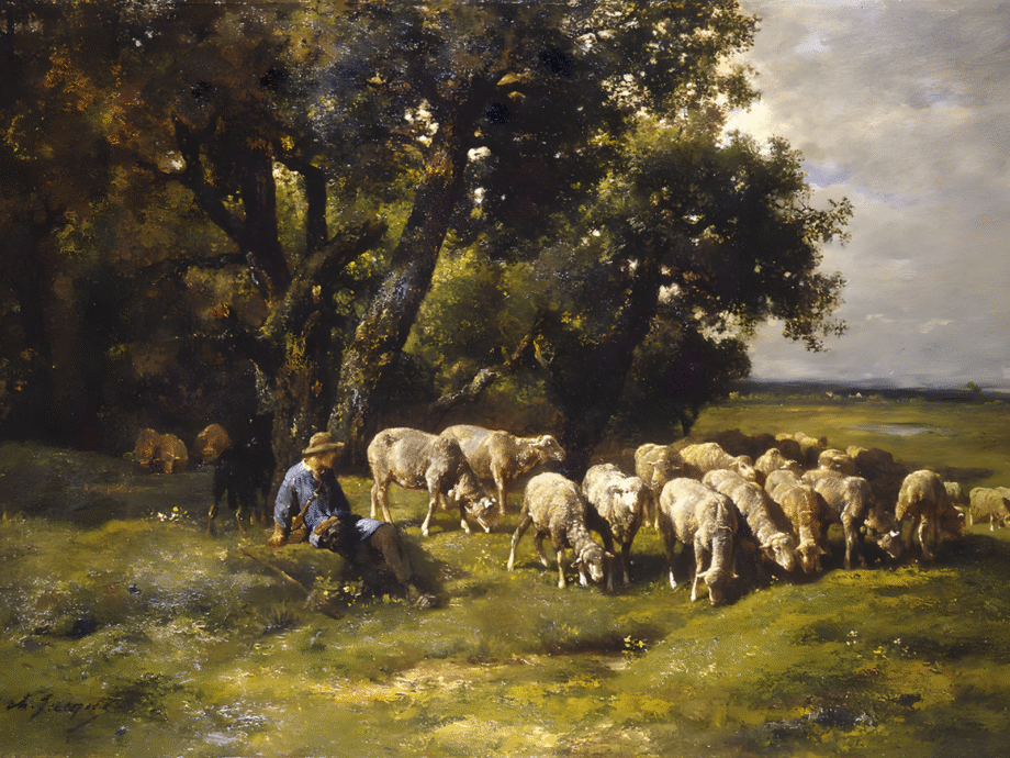 A Shepherd with His Flock