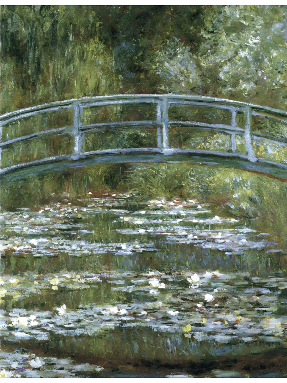Bridge over a Pond of Water Lilies