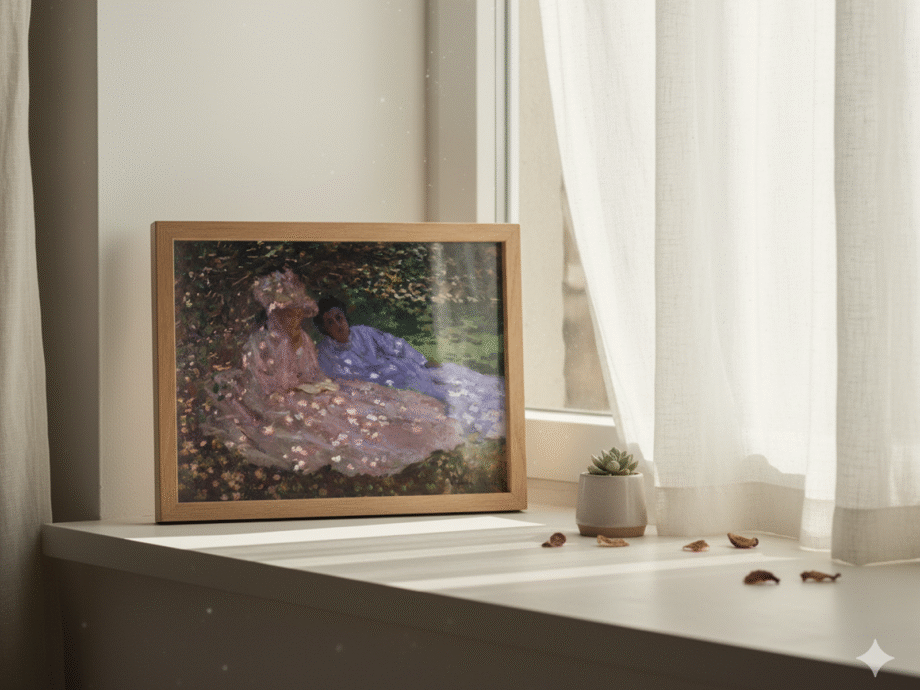 Madame Monet and a Friend in the Garden - Artixis