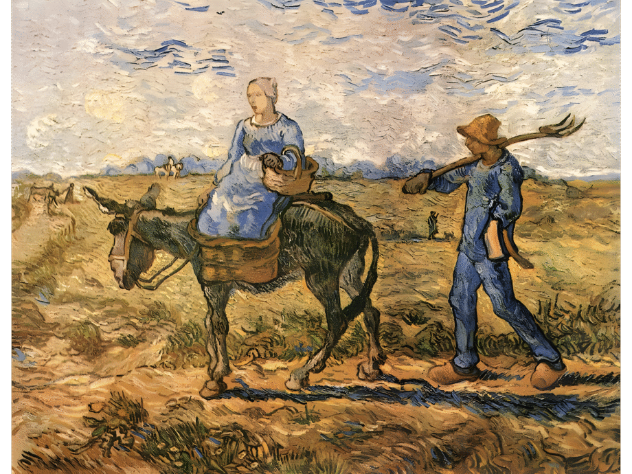 Morning Peasant Couple Going to Work (after Millet)