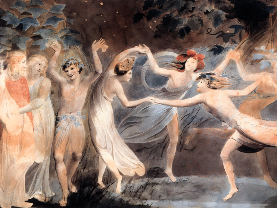 Oberon, Titania and Puck with Dancing Fairies