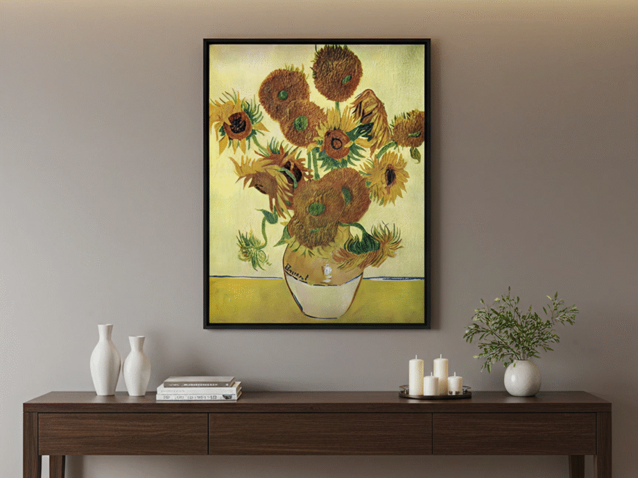 Vase with Fourteen Sunflowers 3