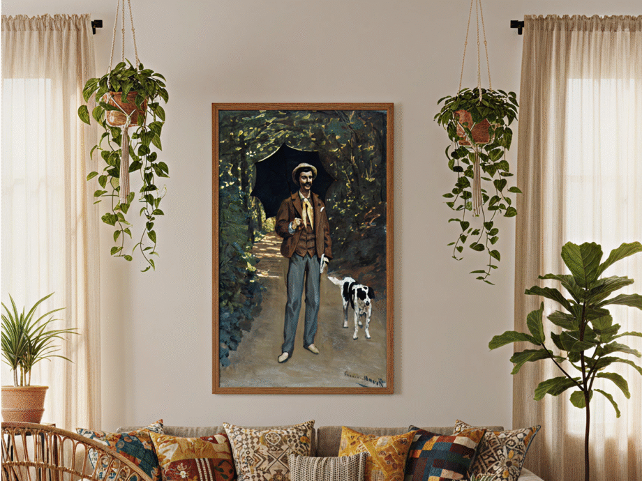man with a parasol