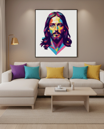 Jesus Poligonal Colorido 2