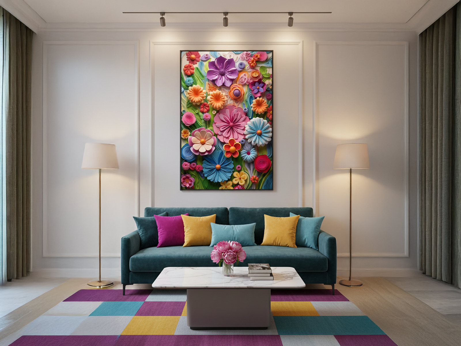 Jardim de Quilling Vibrante 2