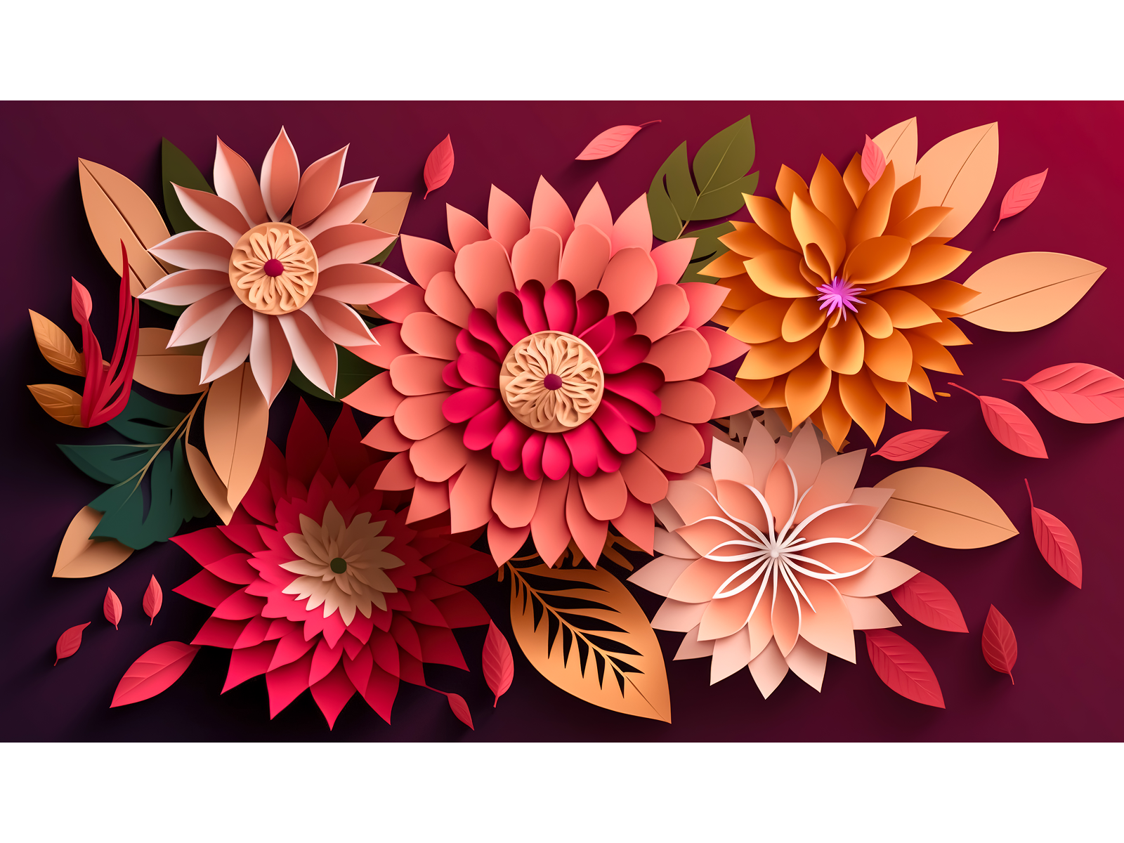 Outono Floral Escuro