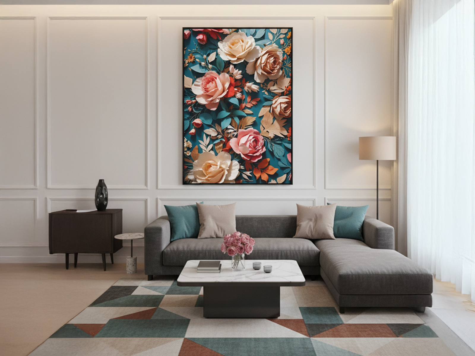 Rosas em Papel Azul 2