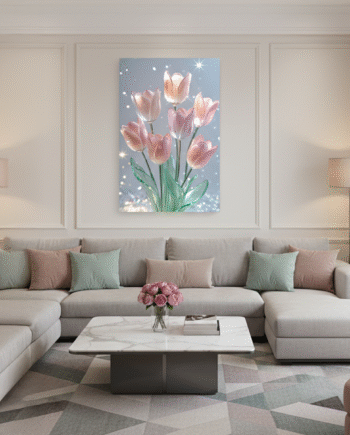 Tulipas de Cristal Rosa 2