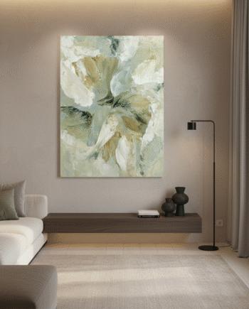 Abstrato Branco e Creme 2