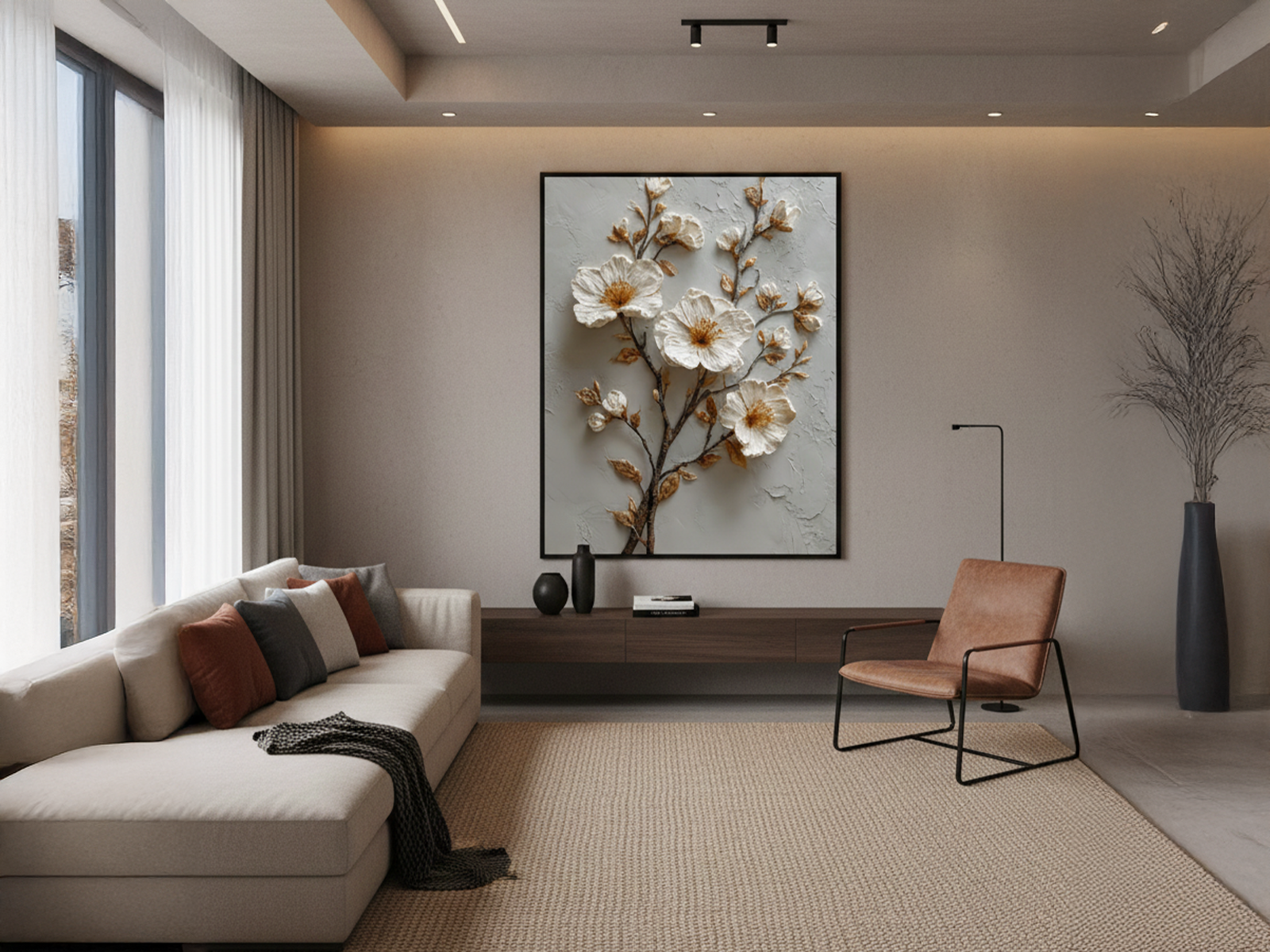 Flores Brancas Impasto 2