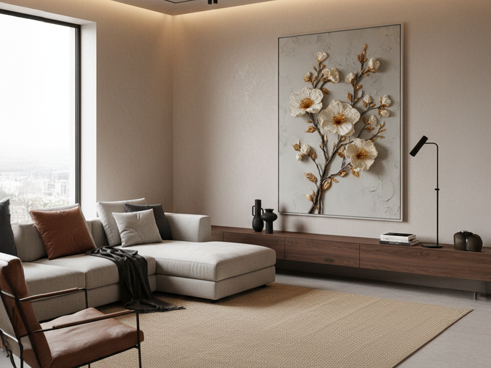 Flores Brancas Impasto 3