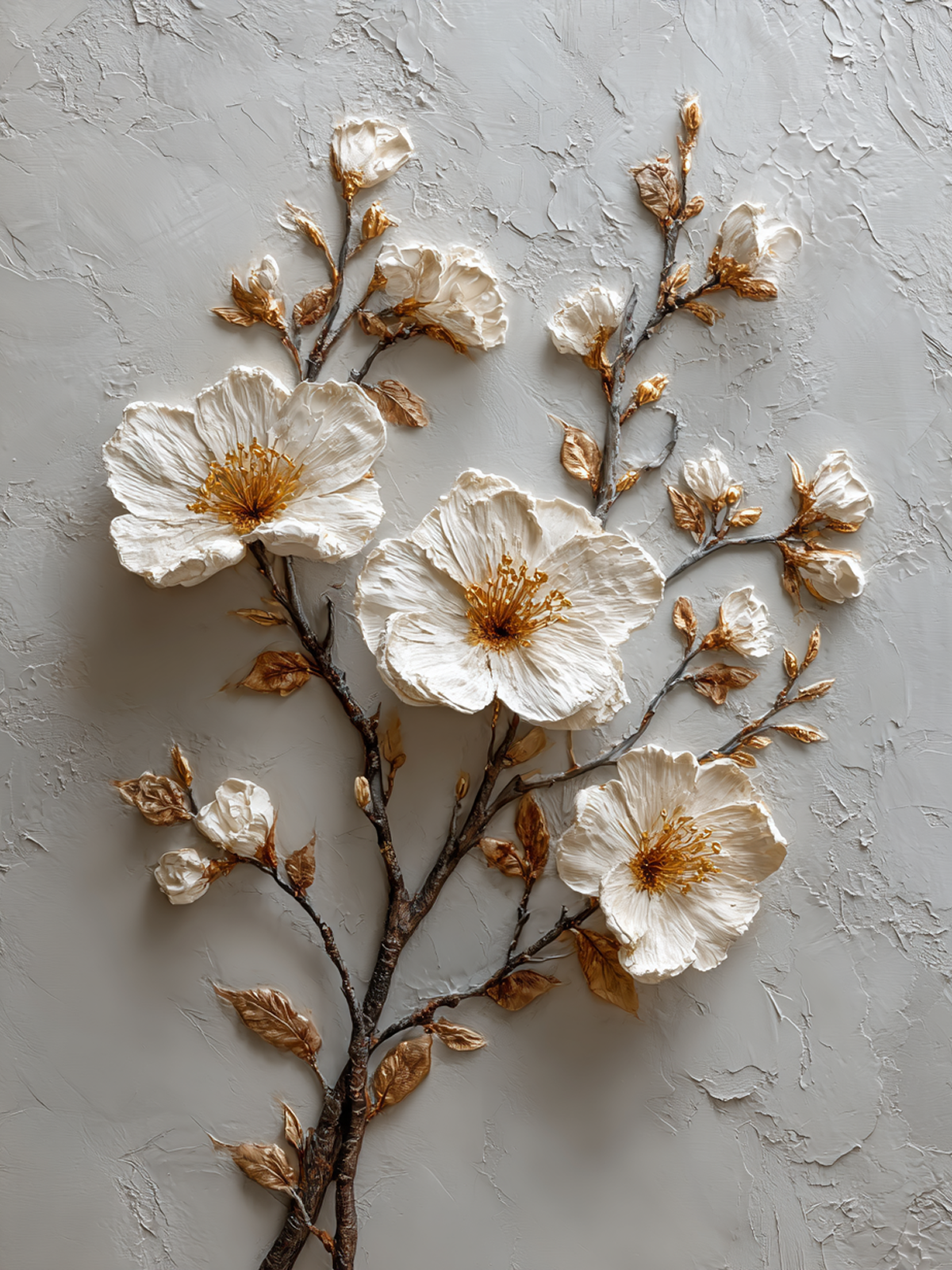 Flores Brancas Impasto