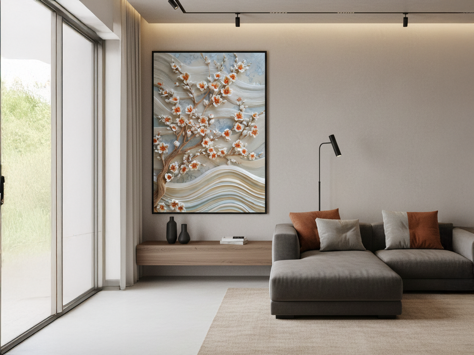 Ramo de Cerejeira em Relevo 2